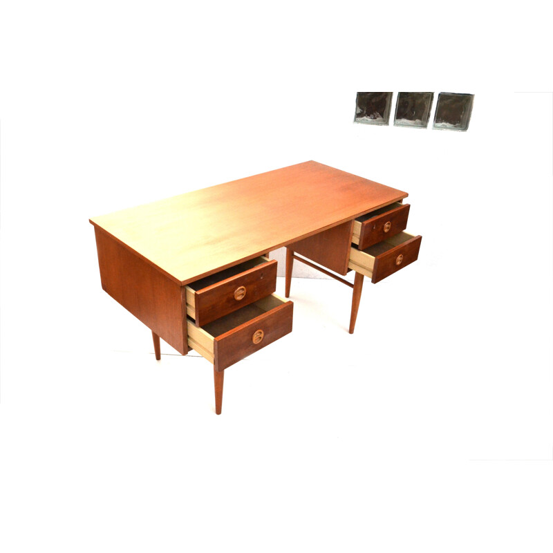 Small oak desk with drawers - 1970s