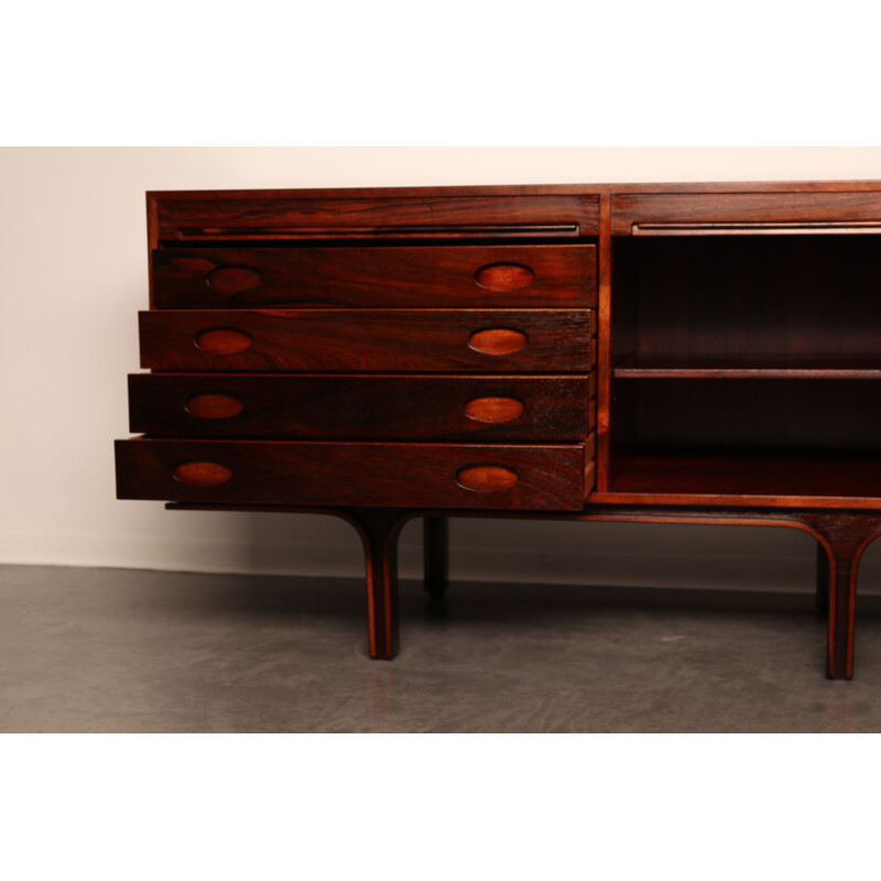 Vintage sideboard in rosewood by Gianfranco Frattini for Bernini, Italy 1960s