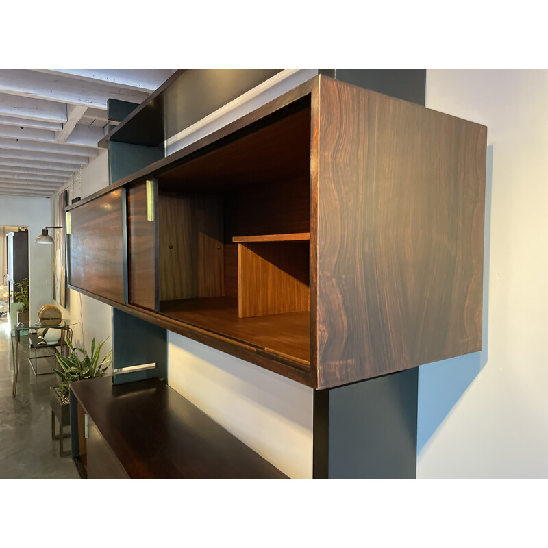 Vintage modular wall unit in rosewood model "Extenso" by Amma Torino, Italy 1960s