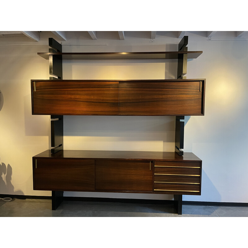 Mueble modular vintage "Extenso" en madera de palisandro de Amma Torino, Italia 1960