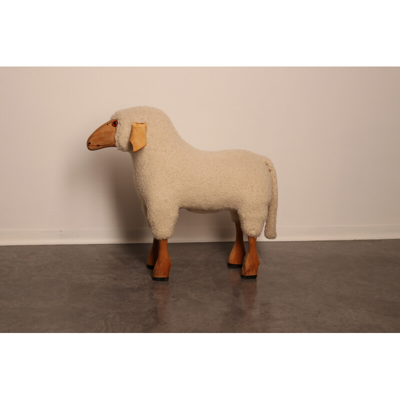 Levensgrote vintage schapenvoetsteun door Hans-Peter Krafft voor Meier, Duitsland 1970