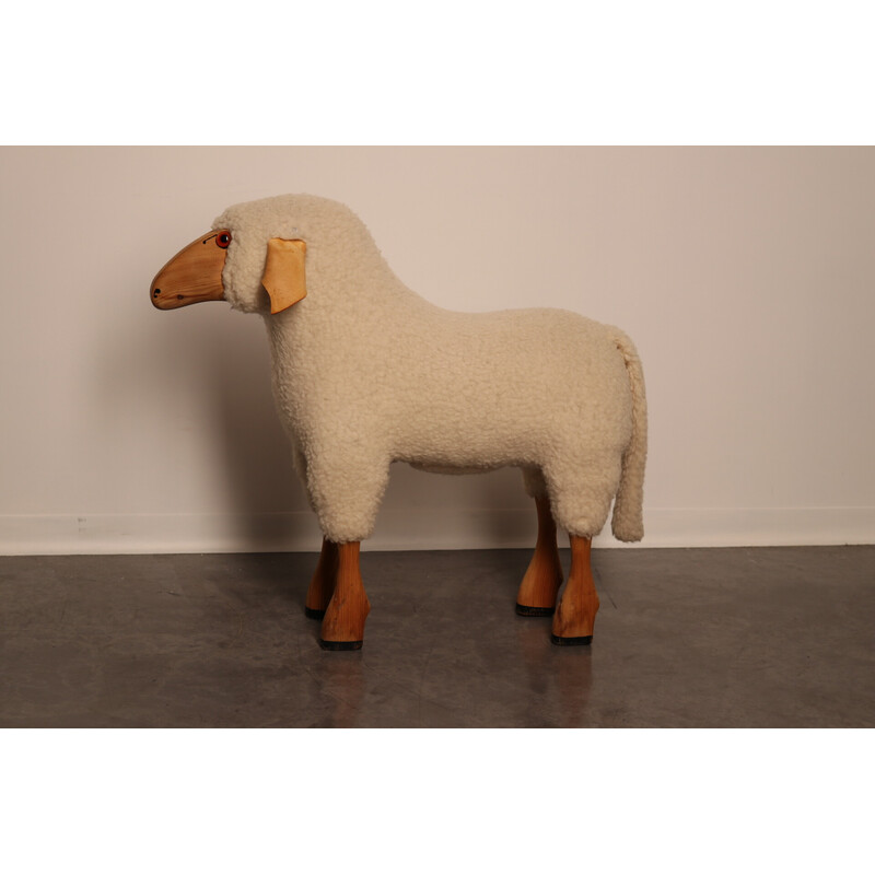 Levensgrote vintage schapenvoetsteun door Hans-Peter Krafft voor Meier, Duitsland 1970