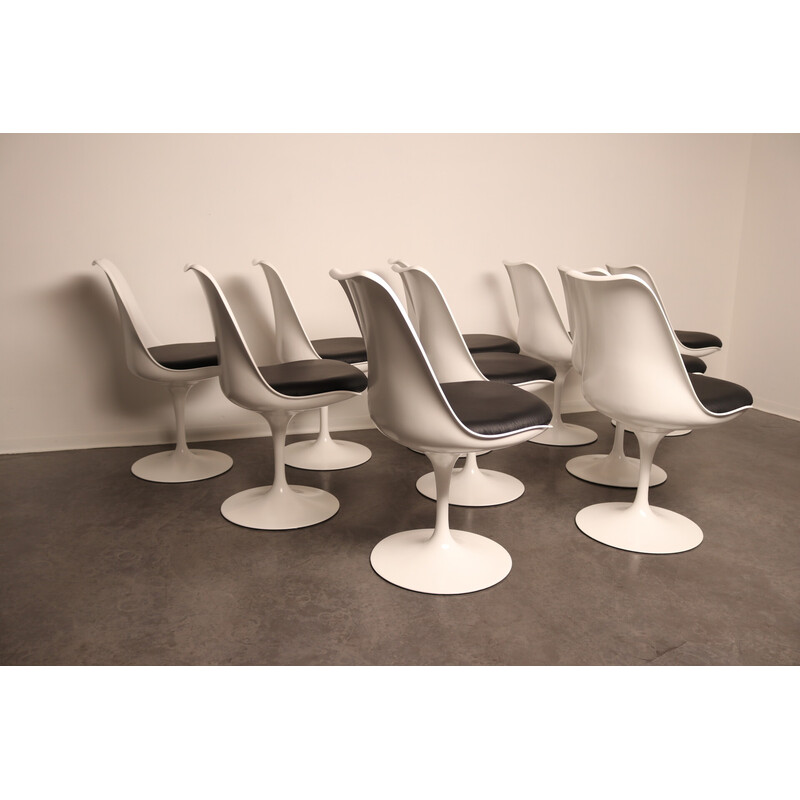 Conjunto de 10 cadeiras de tulipas vintage da Eero Saarinen para a Knoll Int, EUA 1960