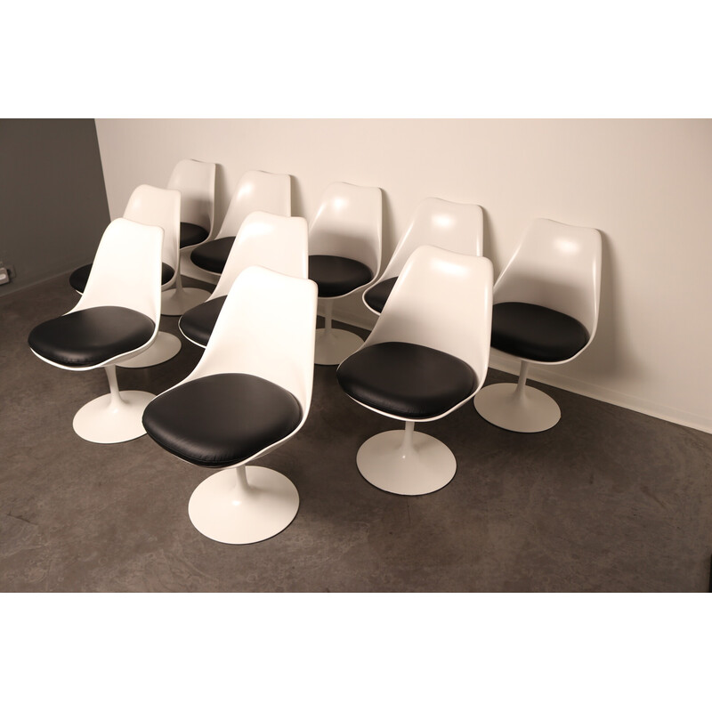 Set of 10 vintage tulip chairs by Eero Saarinen for Knoll Int, U.S. 1960s