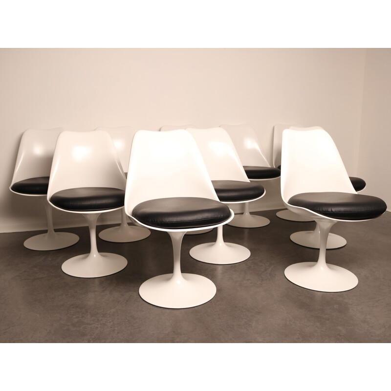 Conjunto de 10 cadeiras de tulipas vintage da Eero Saarinen para a Knoll Int, EUA 1960