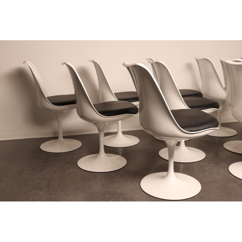 Conjunto de 10 cadeiras de tulipas vintage da Eero Saarinen para a Knoll Int, EUA 1960