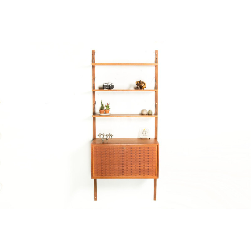 Danish wall system in teak wood, Poul CADOVIUS - 1950s