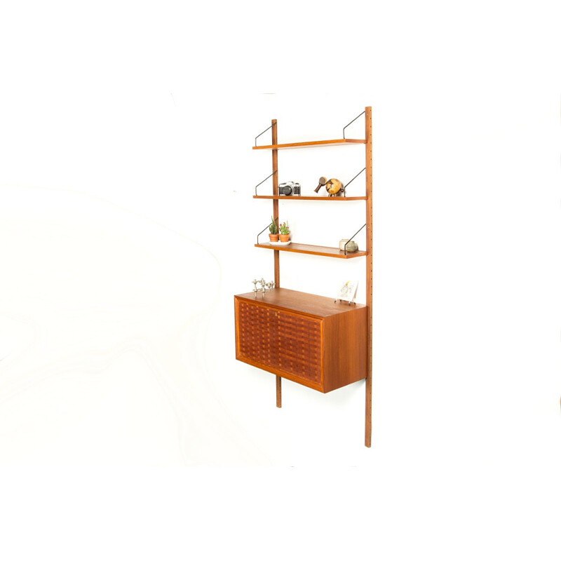 Système d'étagères en bois de teck, Poul CADOVIUS - 1950