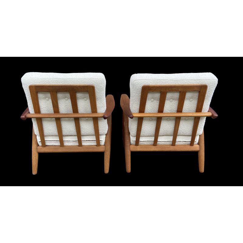 Pair of vintage Cigar armchairs Ge240 by Hans Wegner for Getama