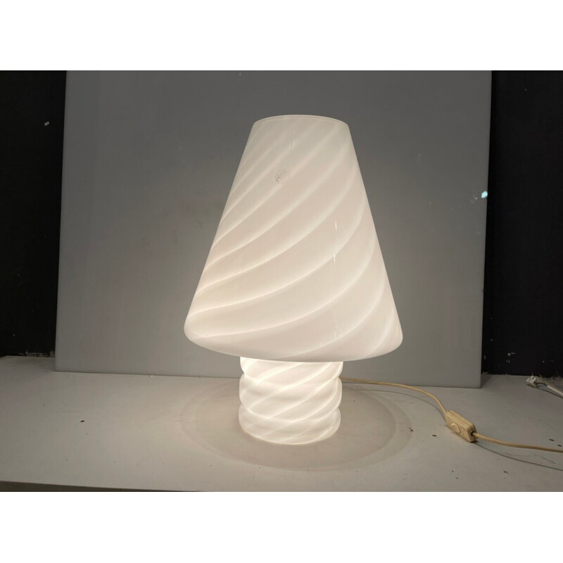 Lámpara de sobremesa vintage de cristal de Murano de Venini