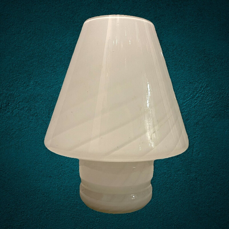 Lampada da tavolo in vetro di Murano vintage di Venini