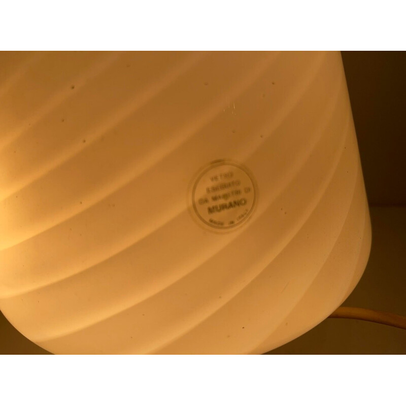 Lámpara de sobremesa vintage de cristal de Murano de Venini