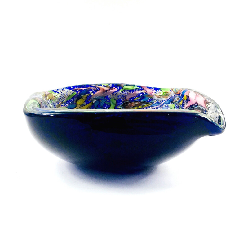 Vintage Murano art glass bowl by Dino Martens for Aureliano Toso, Italy 1960s