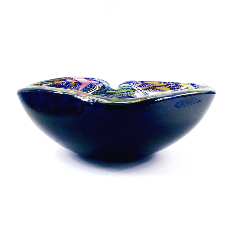 Vintage Murano art glass bowl by Dino Martens for Aureliano Toso, Italy 1960s