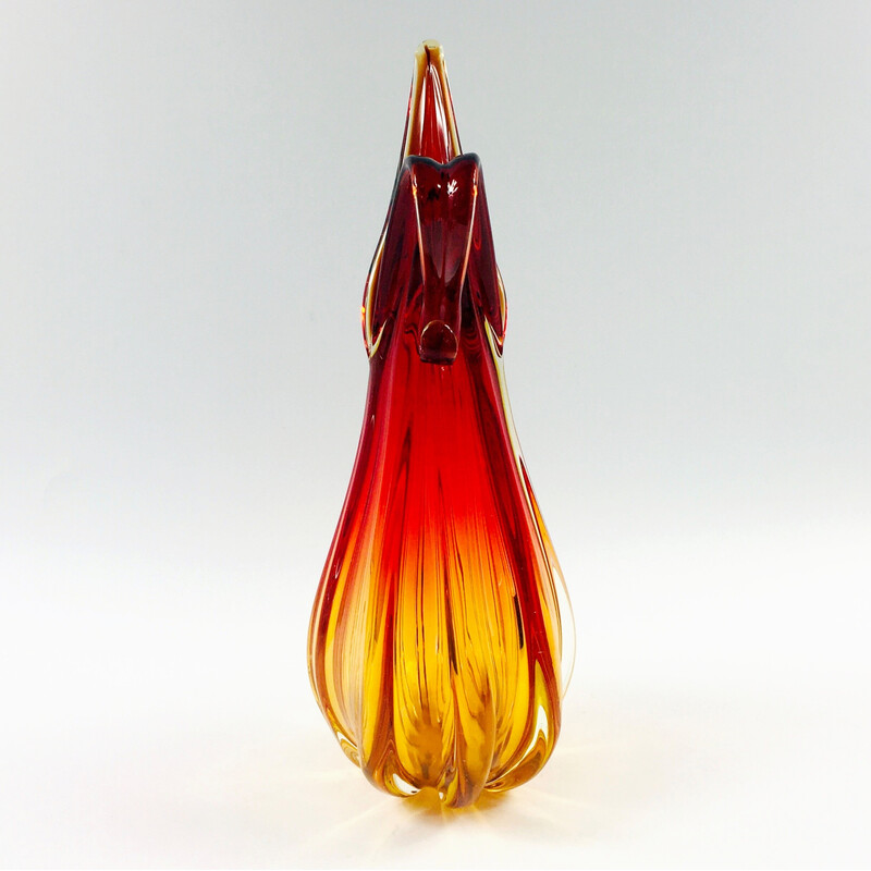 Vase vintage en verre d'art de Murano par Barovier