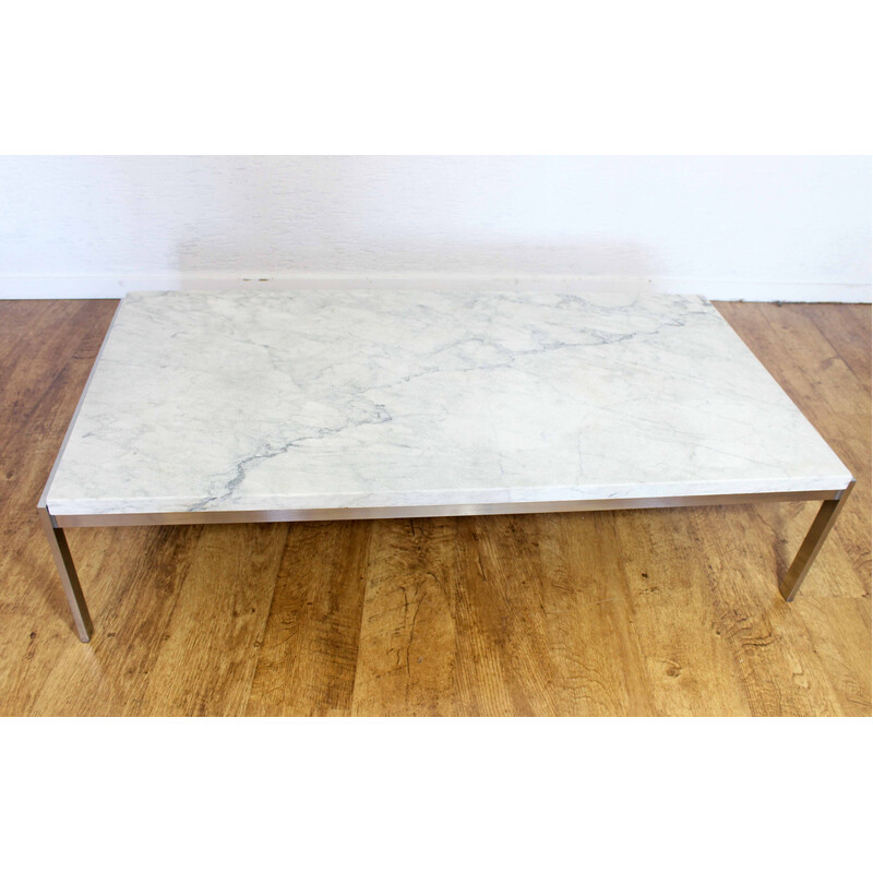 Tavolino vintage modello PK61A in marmo di Poul Kjærholm per E. Kold Christensen, Danimarca 1960