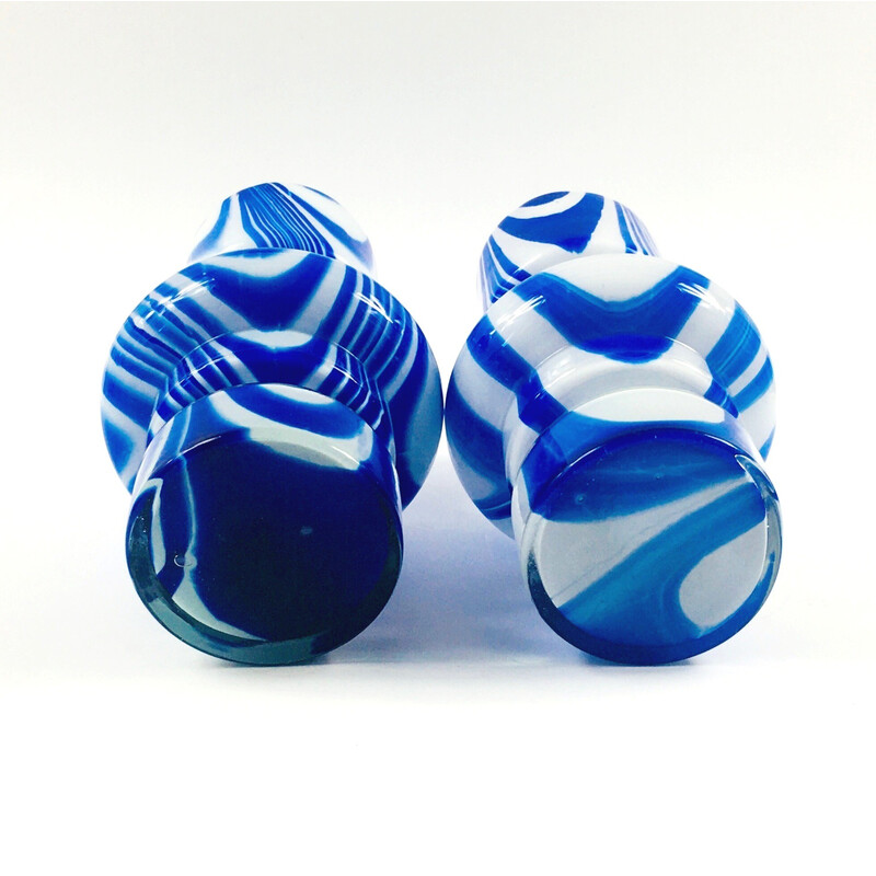 Pair of vintage Murano glass vases by Carlo Moretti, Italy 1970s