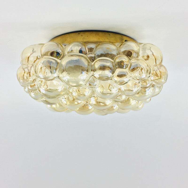 Mid century bubble glass ceiling lamp by Helena Tynell for Limburg, Germany 1970s