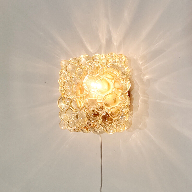 Mid century bubble glass ceiling lamp by Helena Tynell for Limburg, Germany 1970s