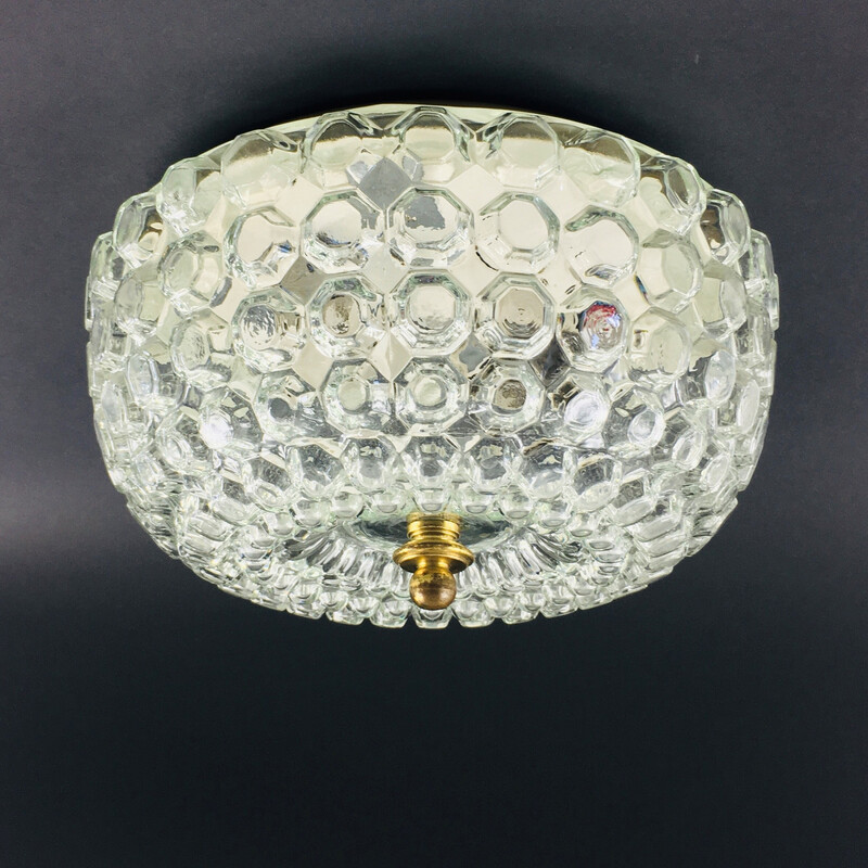 Mid century bubble glass ceiling lamp by Helena Tynell for Limburg, Germany 1960s