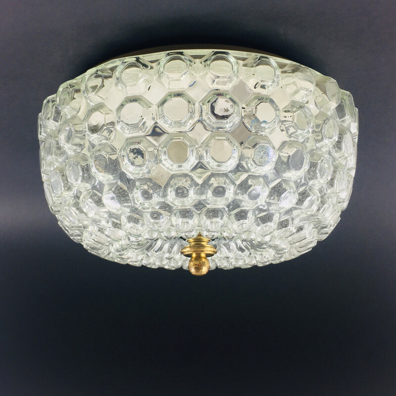 Mid century bubble glass ceiling lamp by Helena Tynell for Limburg, Germany 1960s