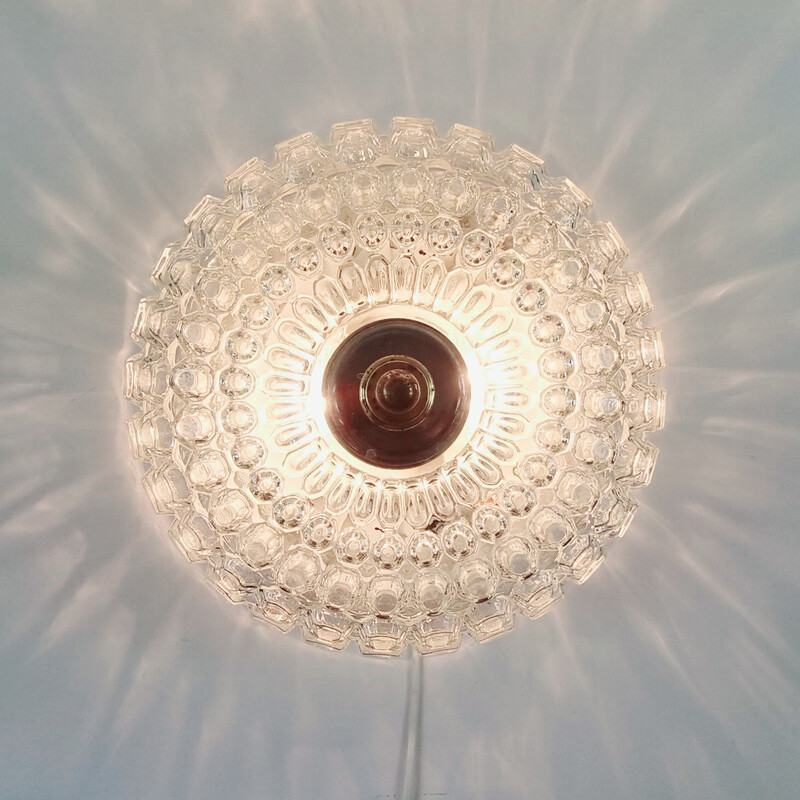 Lámpara de techo vintage de cristal de burbujas de Helena Tynell para Limburg, Alemania 1960