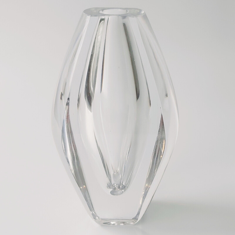 Scandinavian mid century glass vase by Mona Morales-Schildt for Kosta, Sweden 1950s