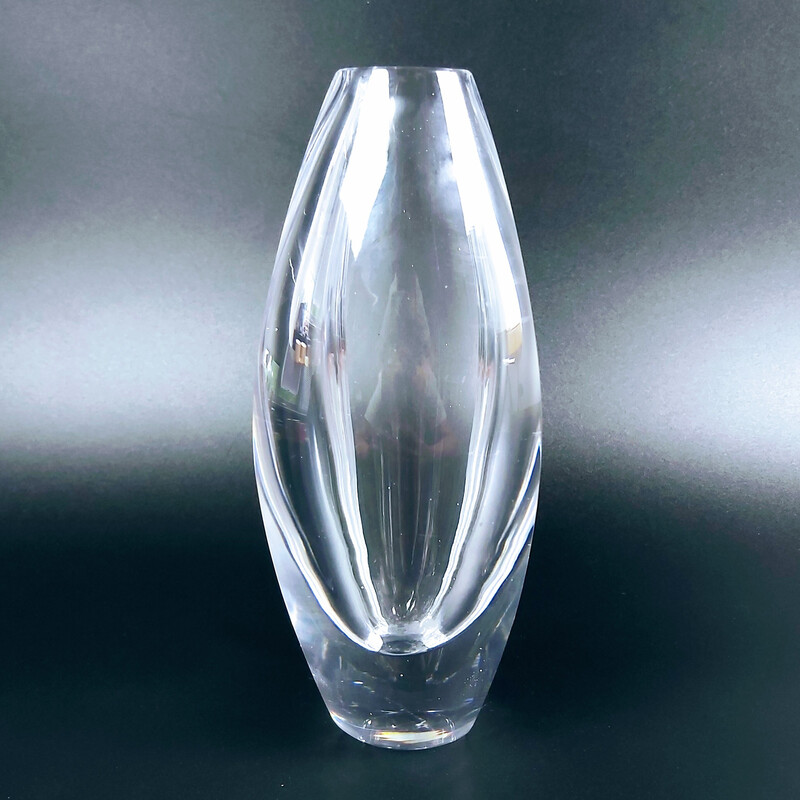 Scandinavian mid century glass vase by Mona Morales-Schildt for Kosta, Sweden 1950s