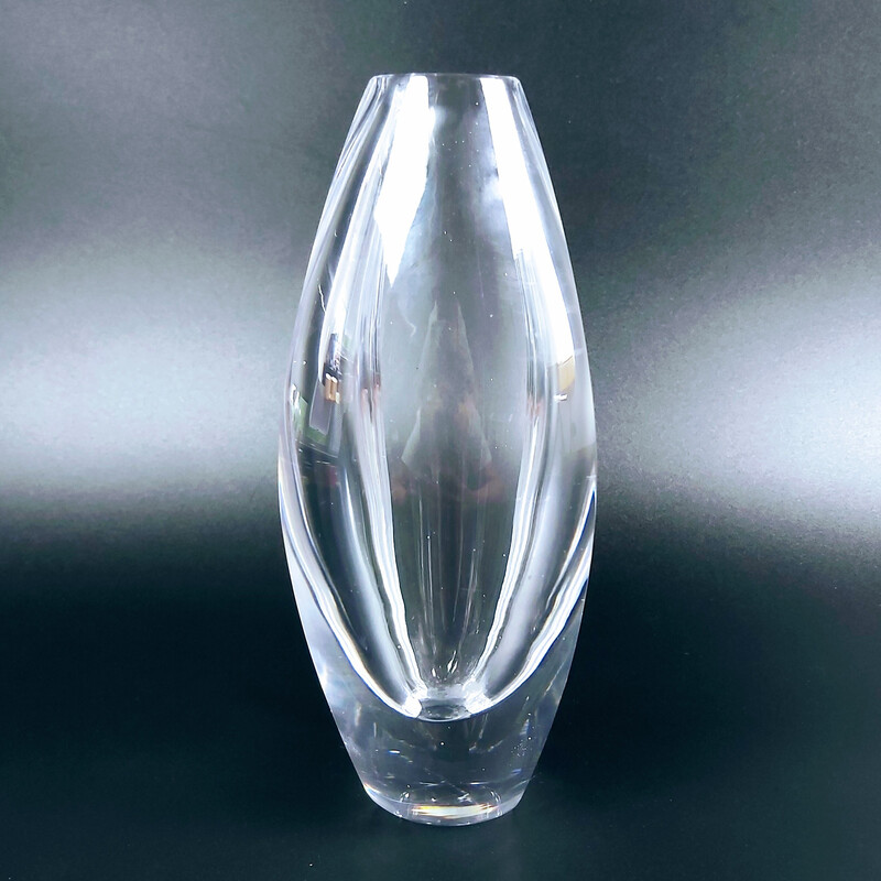 Vaso de vidro escandinavo de Mona Morales-Schildt para Kosta, Suécia 1950