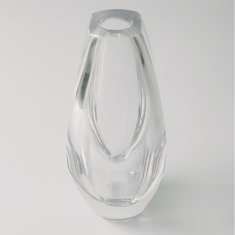 Scandinavian mid century glass vase by Mona Morales-Schildt for Kosta, Sweden 1950s