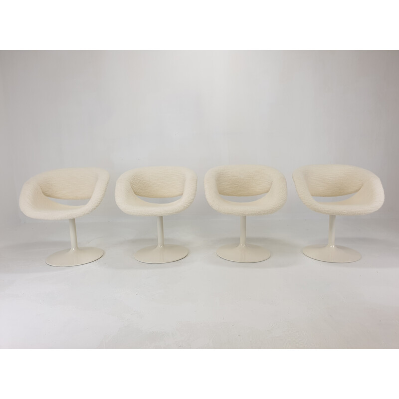 Set of 4 vintage wooden armchairs model 8762 by Pierre Paulin for Artifort, 1960s