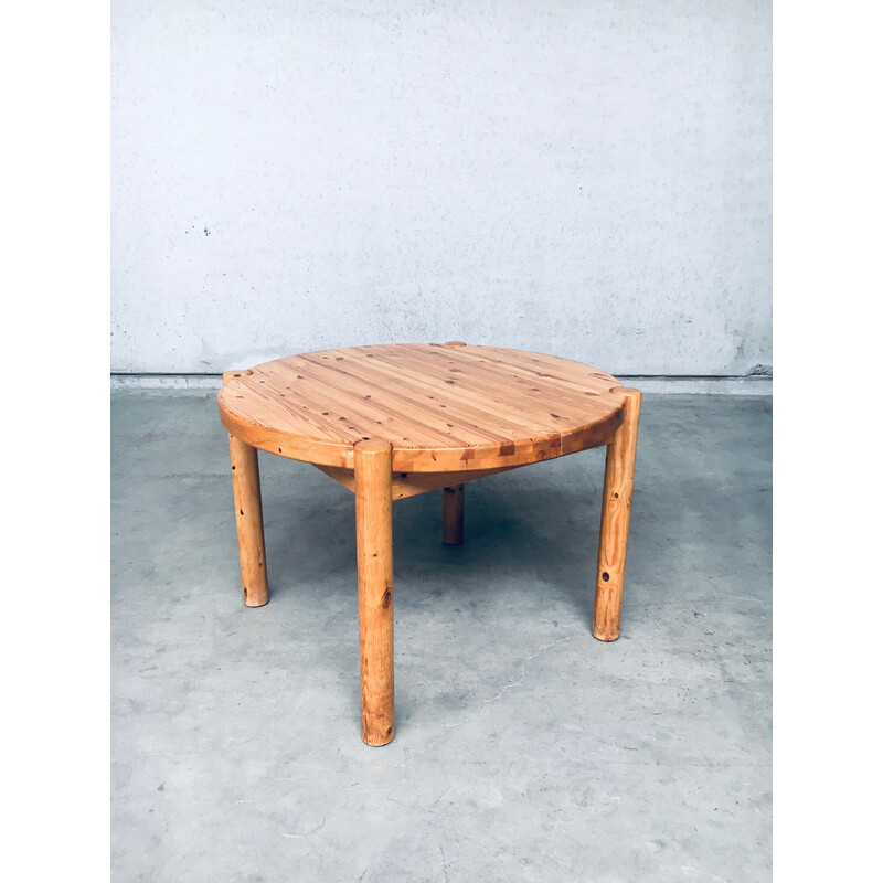 Scandinavian vintage pine dining table by Rainer Daumiller for Hirtshals Sawaerk, Denmark 1970