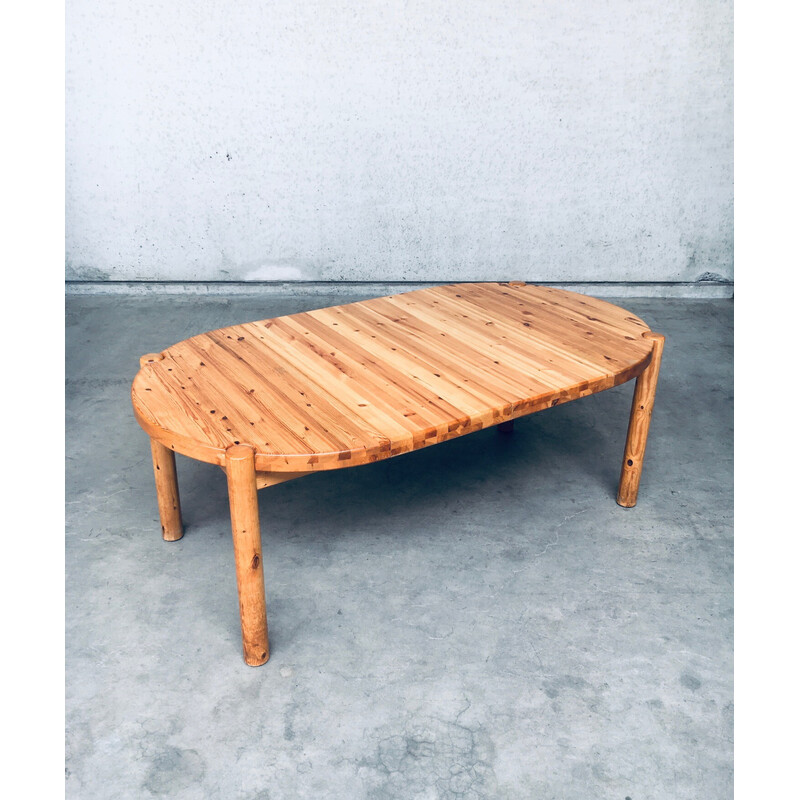 Scandinavische vintage grenen tafel van Rainer Daumiller voor Hirtshals Sawaerk, Denemarken 1970