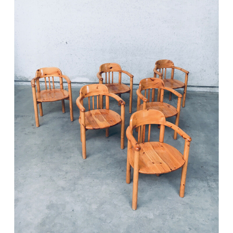 Ensemble de 6 chaises vintage en pin par Rainer Daumiller pour Hirtshals Savvaerk, Danemark 1970