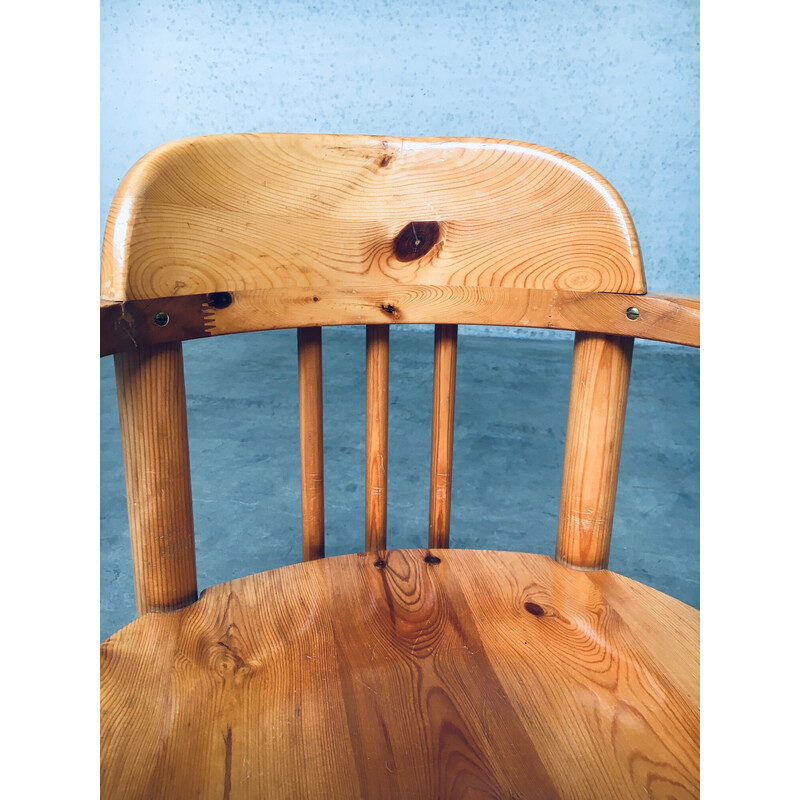 Conjunto de 6 cadeiras de pinho vintage da Rainer Daumiller para Hirtshals Savvaerk, Dinamarca 1970