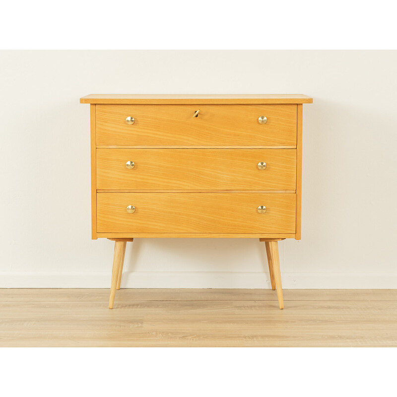 Vintage ash veneer chest of drawers, Germany 1950s