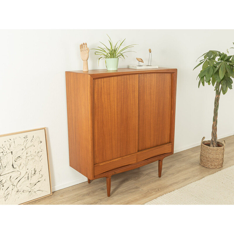 Vintage teak veneer highboard by Aco Møbler pour Axel Christensen, 1960s