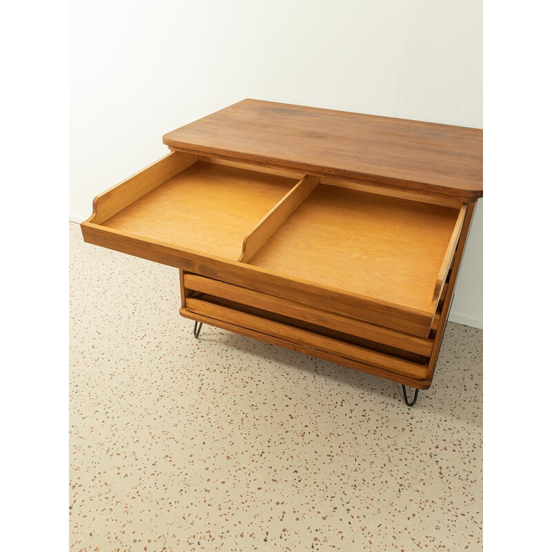 Vintage oak veneer chest of drawers, Germany 1960s