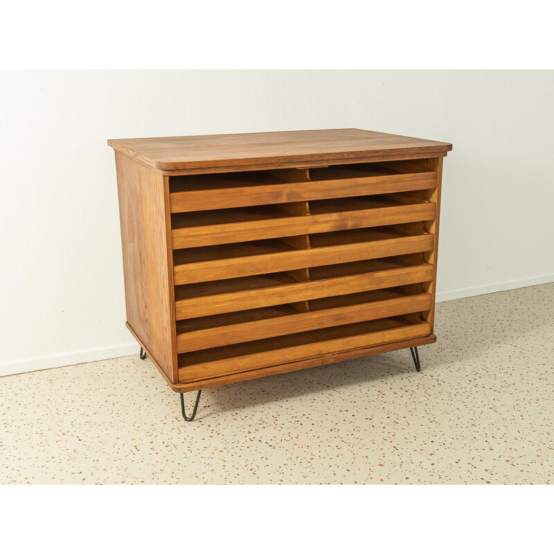 Vintage oak veneer chest of drawers, Germany 1960s