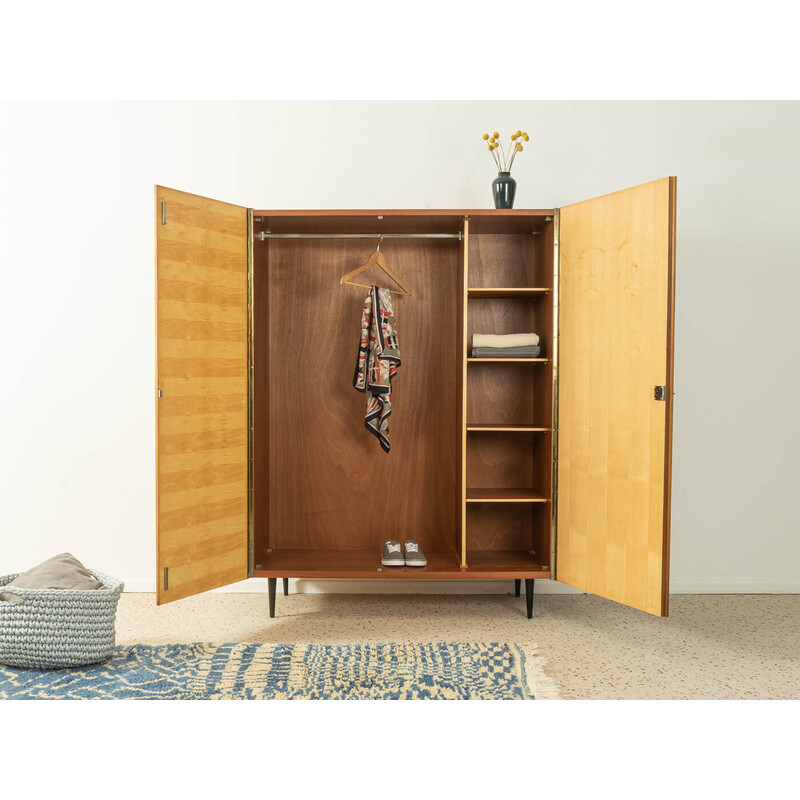 Vintage walnut cabinet with two doors, 1960s