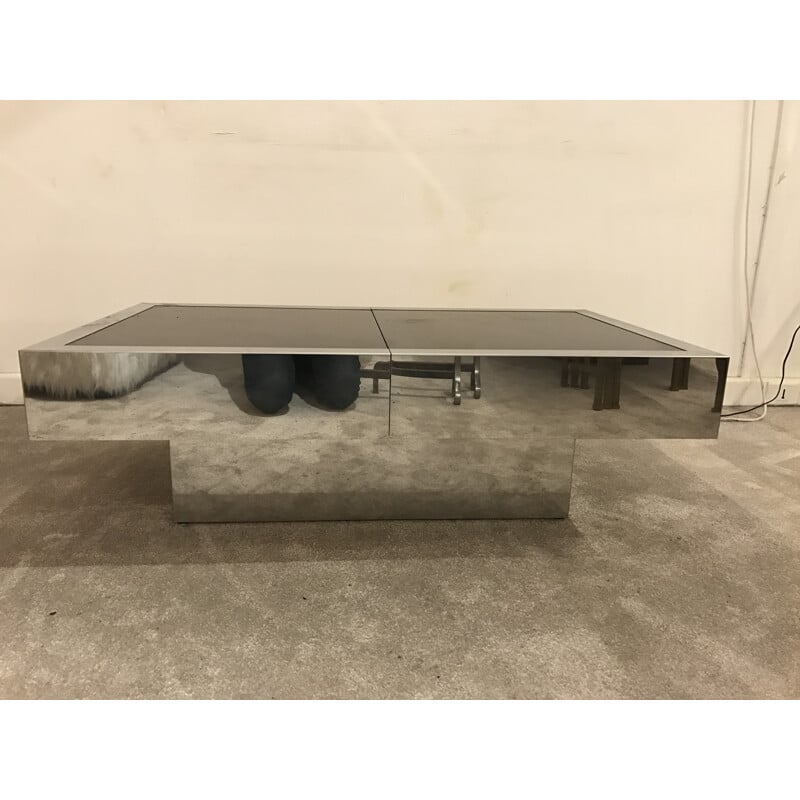 Steel bar coffee table - 1970s