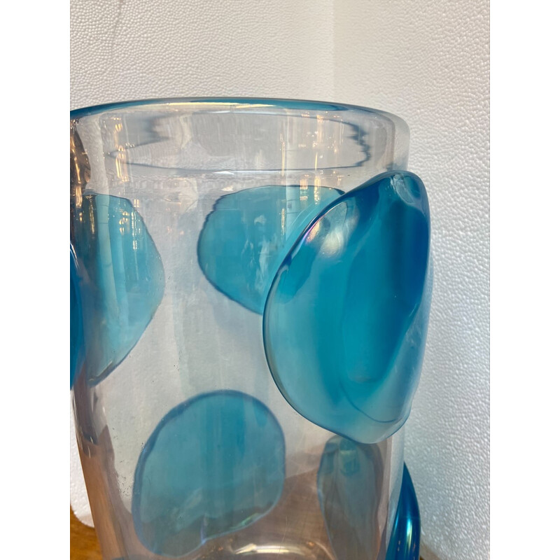 Pair of vintage Murano glass vases by Costantini, 1980