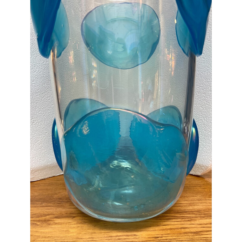 Pair of vintage Murano glass vases by Costantini, 1980