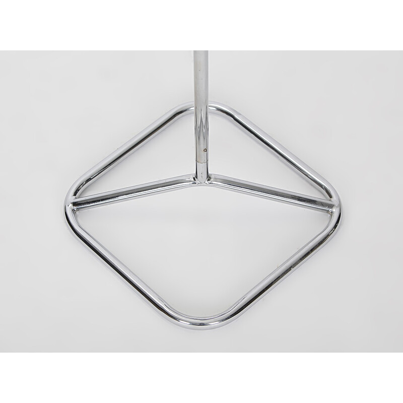 Coat rack in chromed steel and beech - 1930s