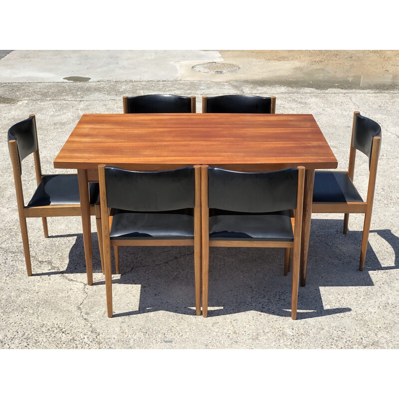 Scandinavian vintage teak dining set, 1965