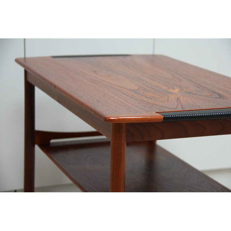 Mid-century coffee table in rosewood on wheels - 1950s