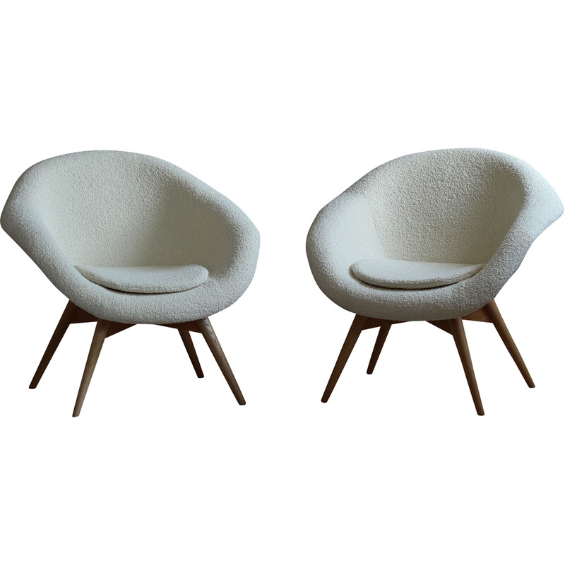 Pair of vintage armchairs by Miroslav Navrátil, Czech Republic 1950s