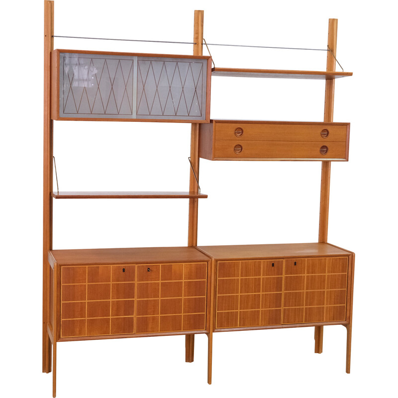 Mid century wood bookcase, Norway 1960s