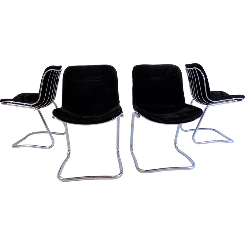 Set of 4 vintage Rima cantilever armchairs by Gastone Rinaldi