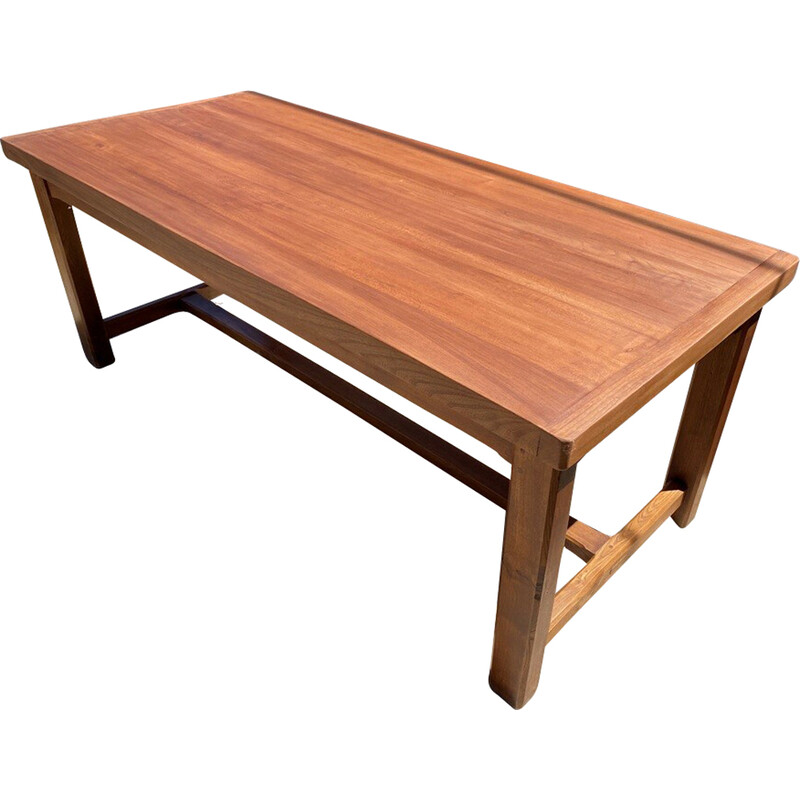 Vintage solid oakwood farm table, 1980